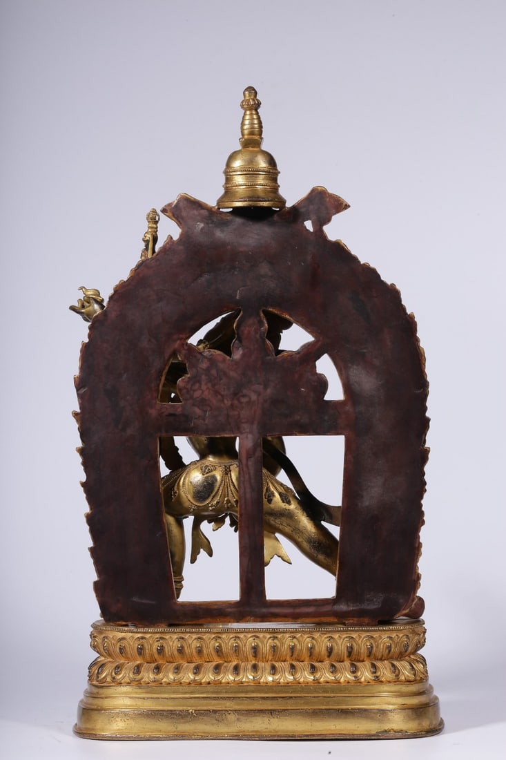 A Gilt Bronze Deity Statue - 9