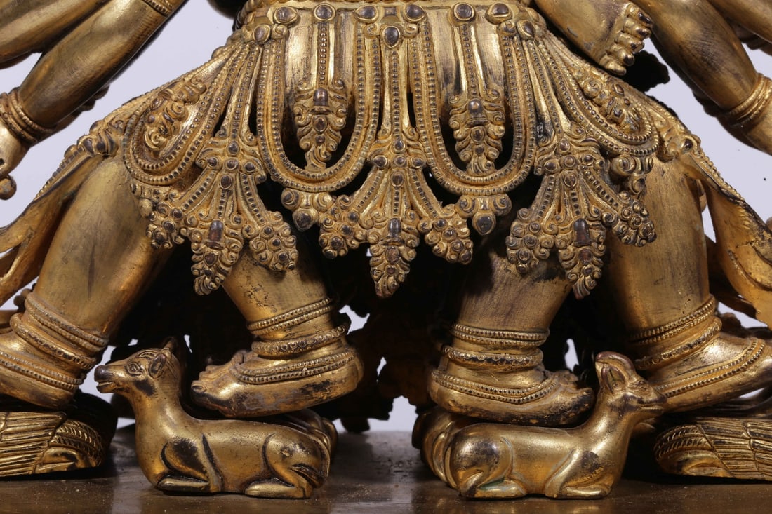 A Gilt Bronze Deity Statue - 13