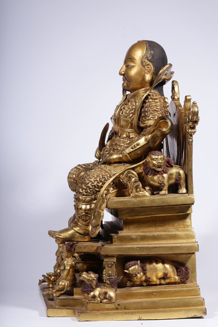 A Gilt Bronze Deity Statue - 12