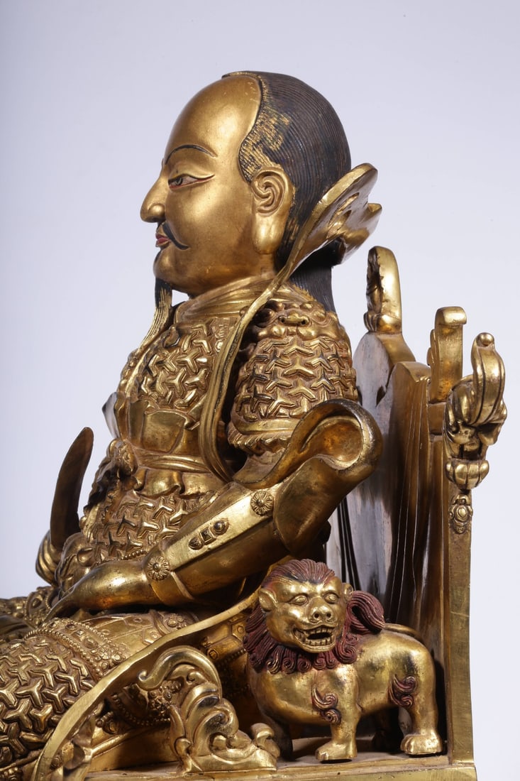 A Gilt Bronze Deity Statue - 13