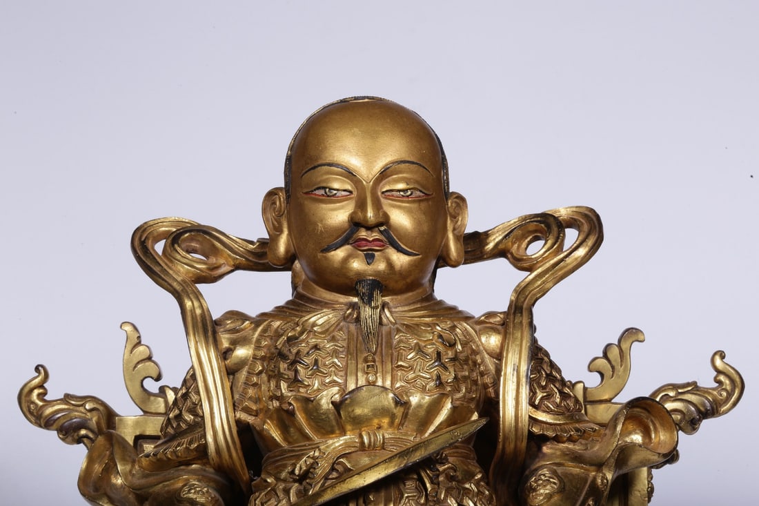 A Gilt Bronze Deity Statue - 2