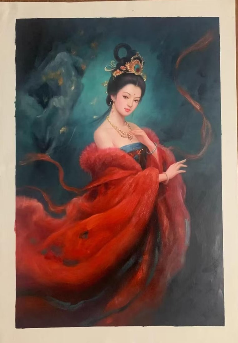 An Oil Painting: An Oil Painting. Dimensions: 23.62" x 35.43".