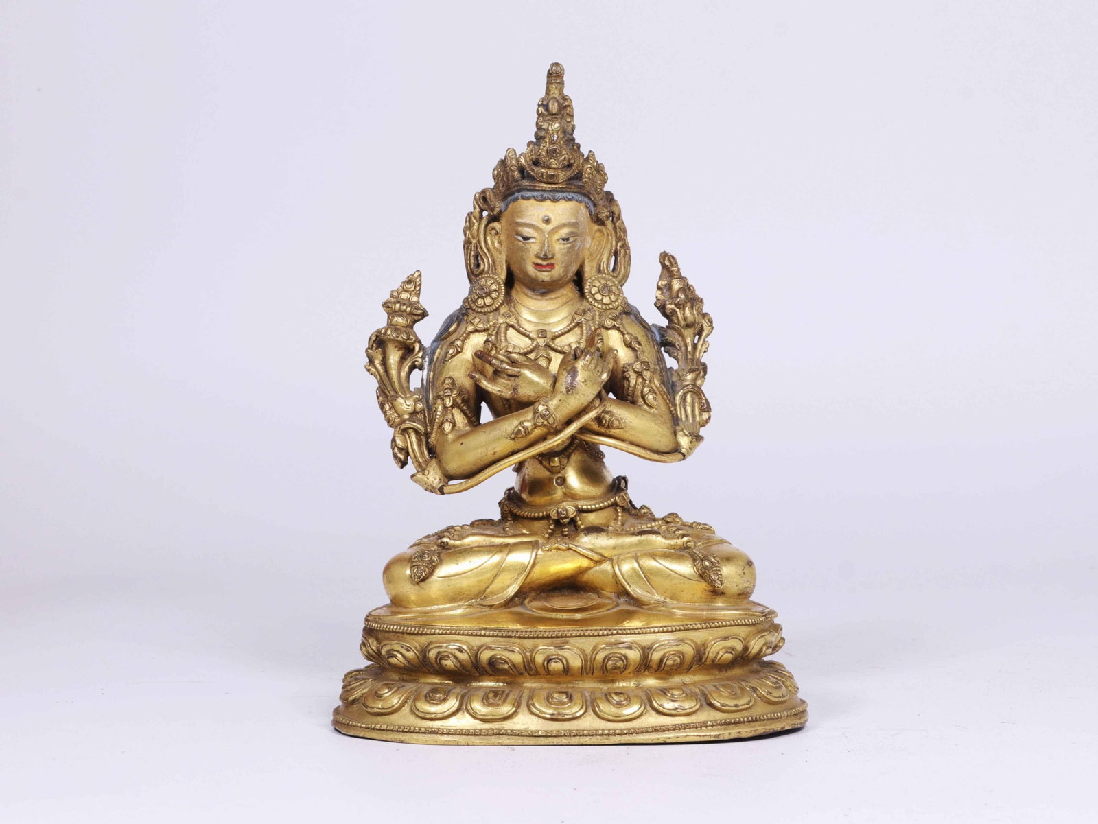 A Deity Statue: A Deity Statue. Length: 5.12"; Width: 3.94"; Height: 7.09".
