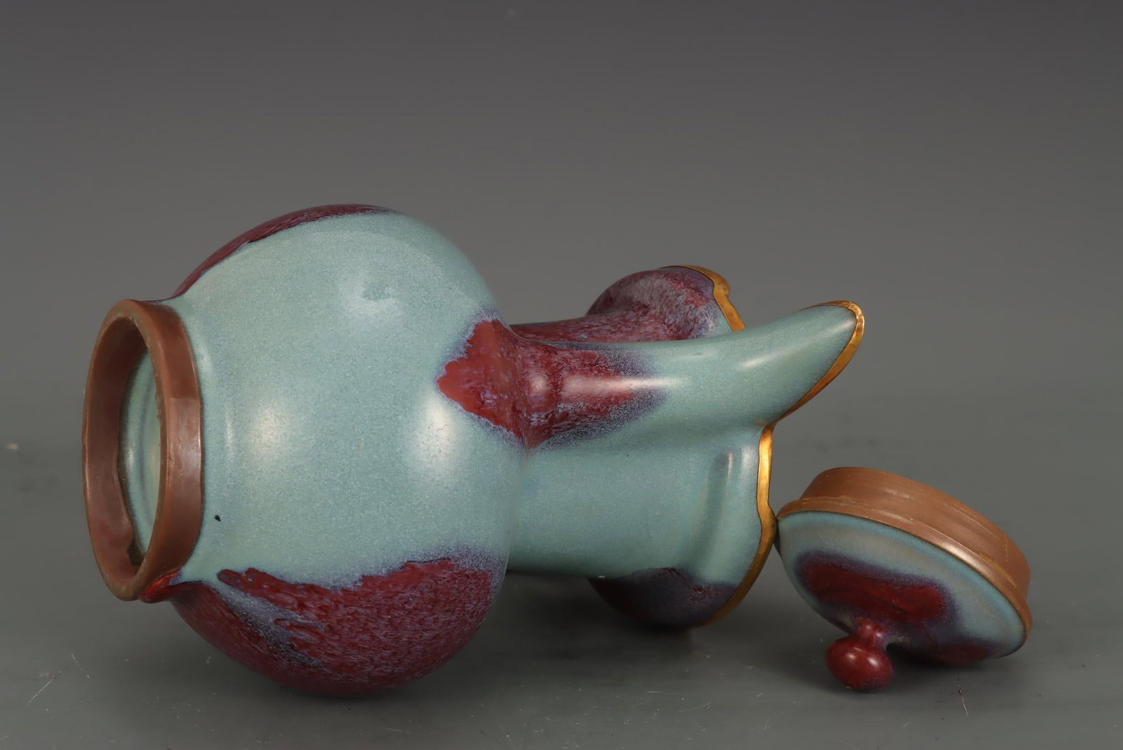 A Jun Ware Purple Splashed Monk?s Cap Ewer - 6
