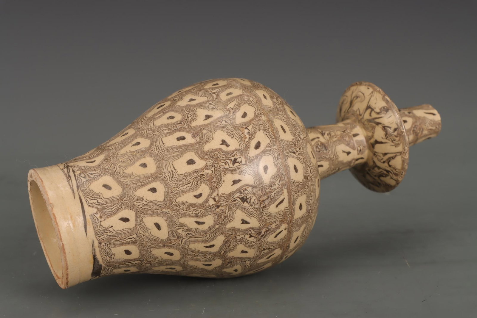 A Striated Ware Bottle Vase - 7