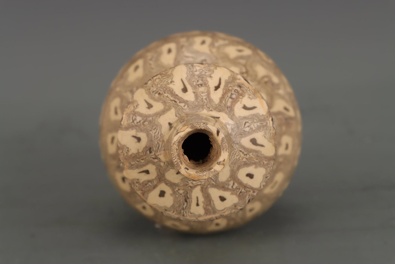A Striated Ware Bottle Vase - 8