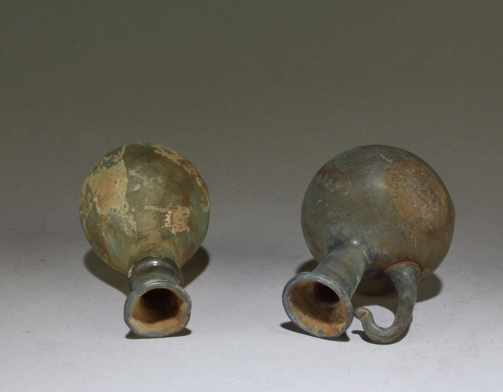 A Group of Two Peking Glass Ornament: A Group of Two Peking Glass Ornament. Height: 4" (taller)