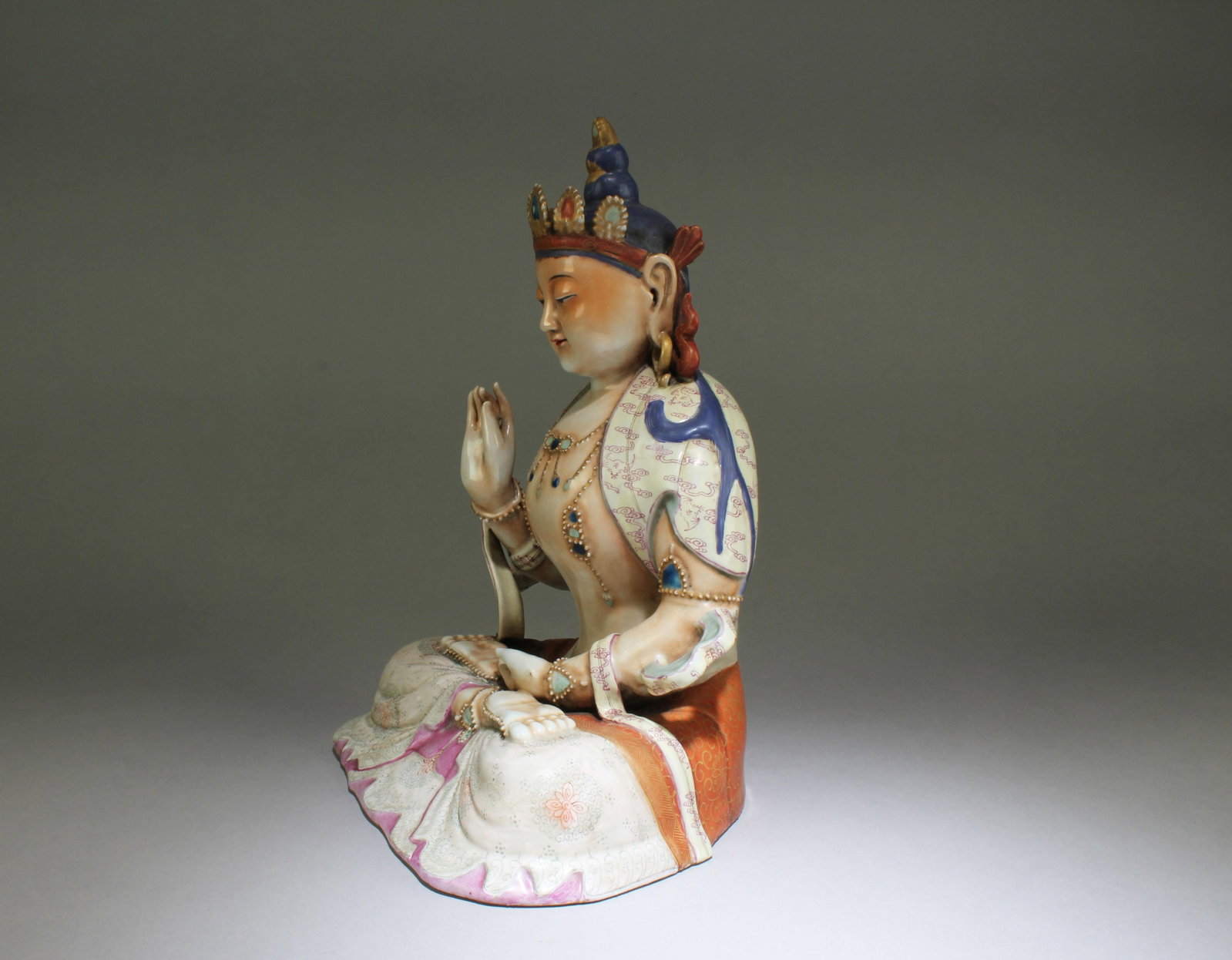 A Seated Buddha Statue - 6