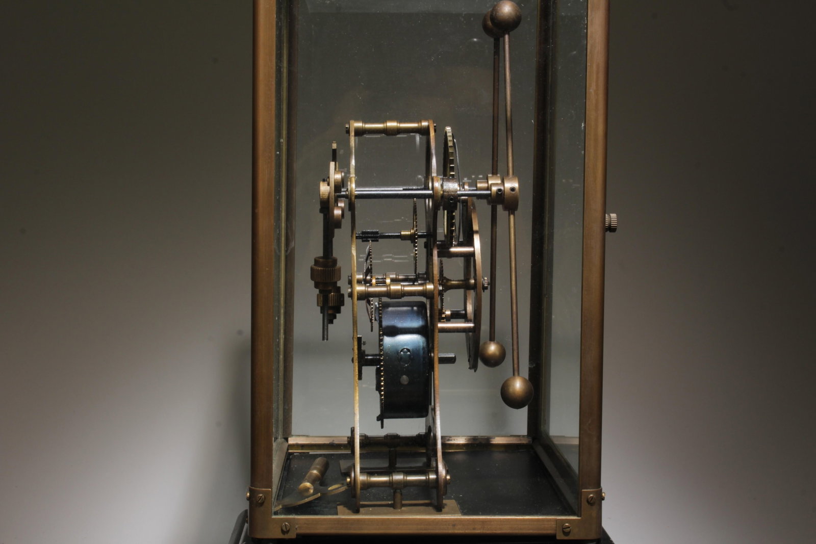 A Grasshopper Clock in Glass Case - 6