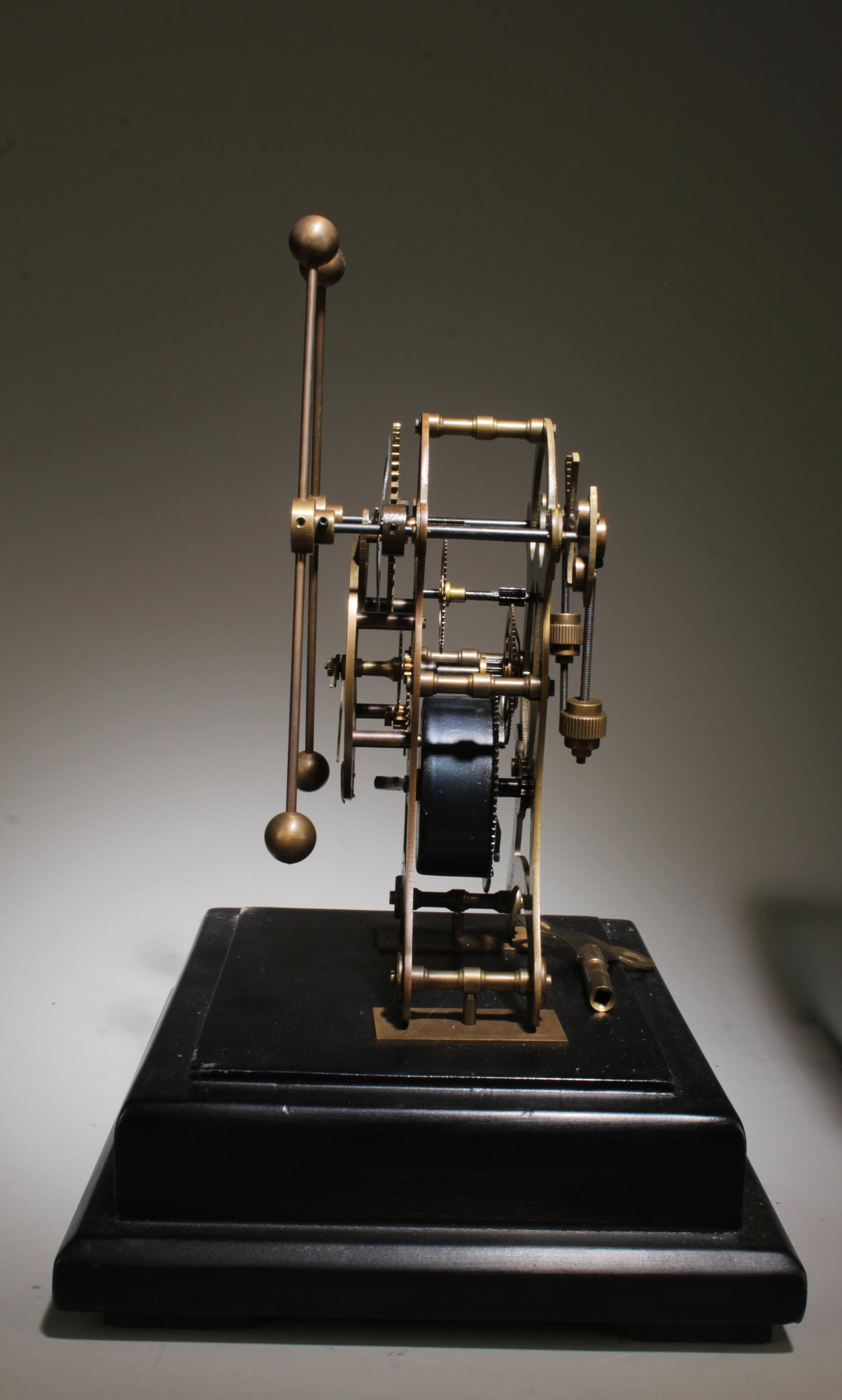 A Grasshopper Clock in Glass Case - 8