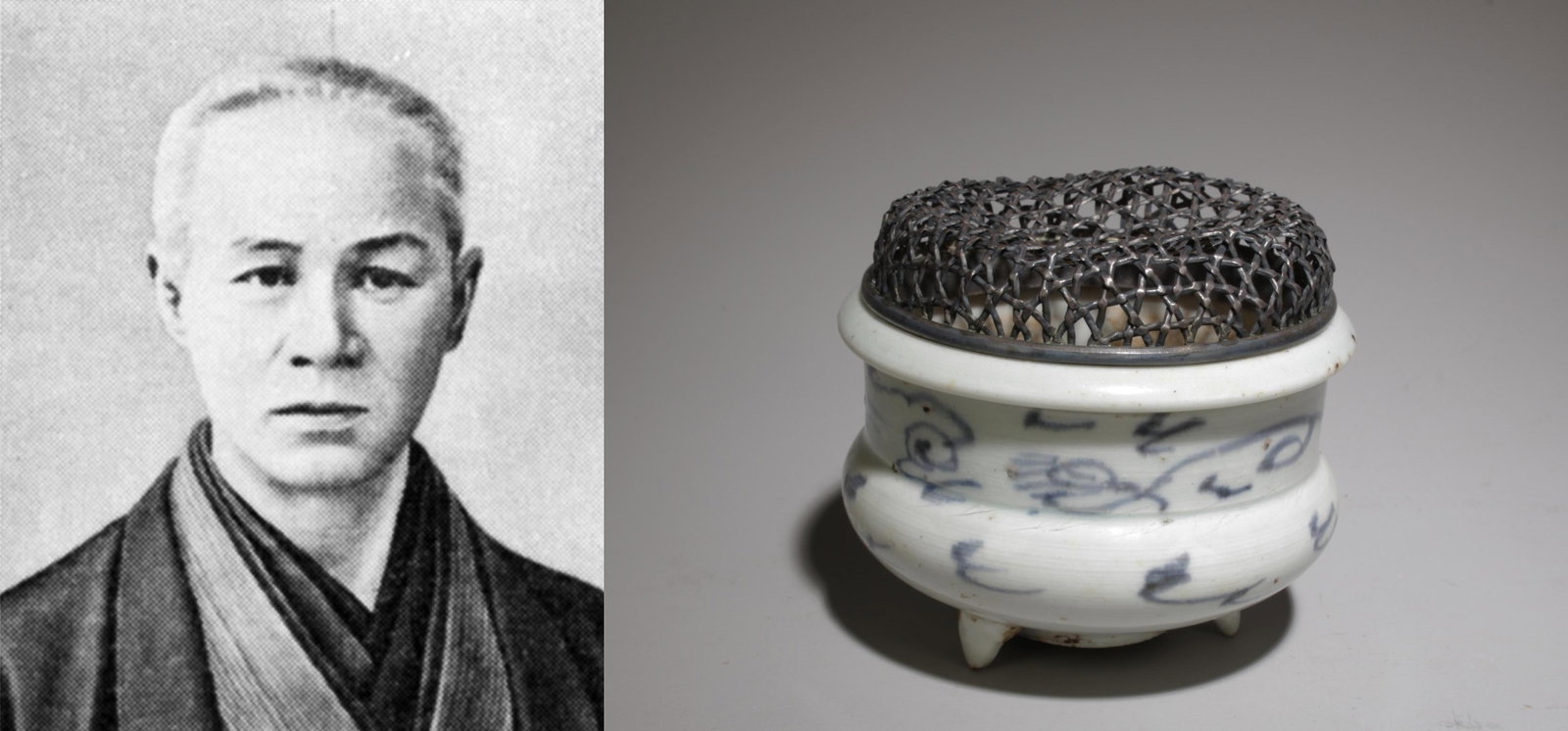 An Antique Blue and White Incense Burner with Lid: An Antique Blue and White Incense Burner with Lid. Dimension: 3.25" x 2.9".