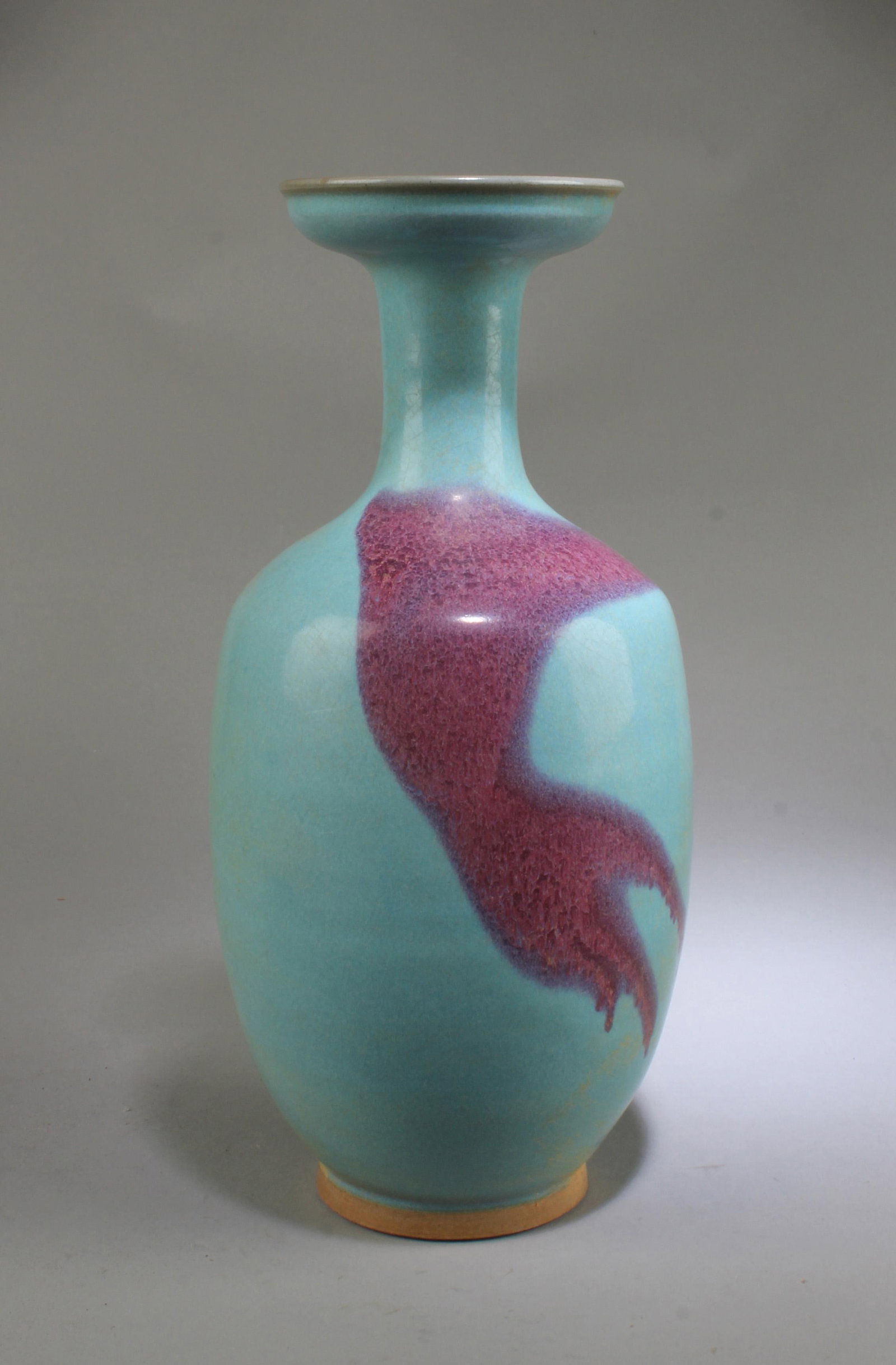 Chinese Junyao Vase: Chinese Junyao Vase. Height: 12.75"