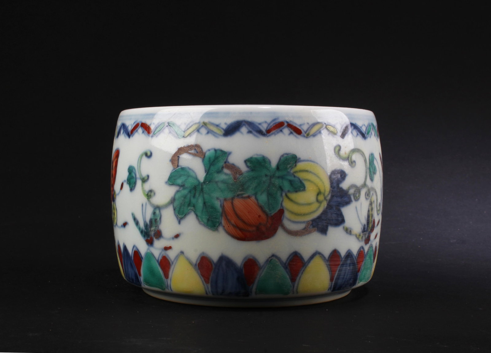 Chinese Doucai Porcelain Cricket Container (1 of 6)