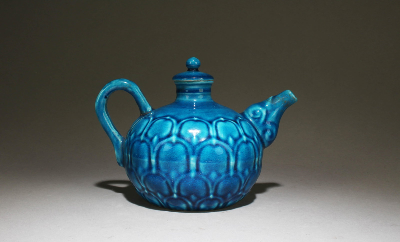 A Blue Glazed Teapot - 4