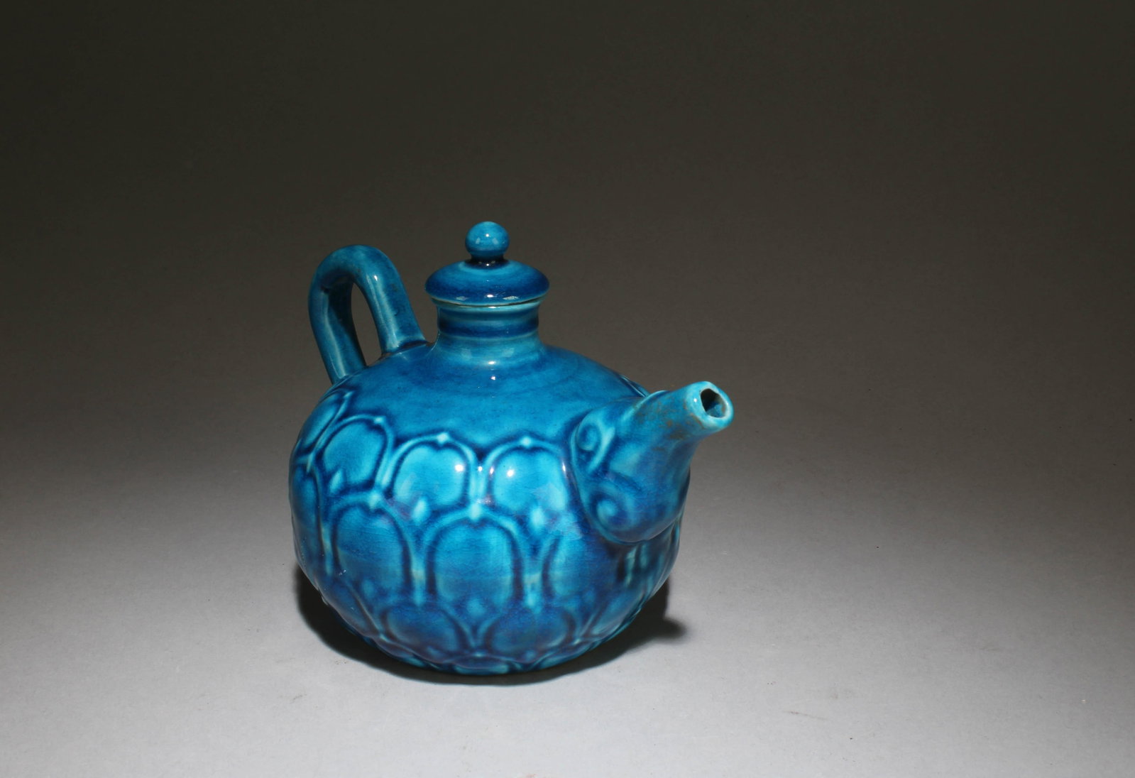A Blue Glazed Teapot - 5