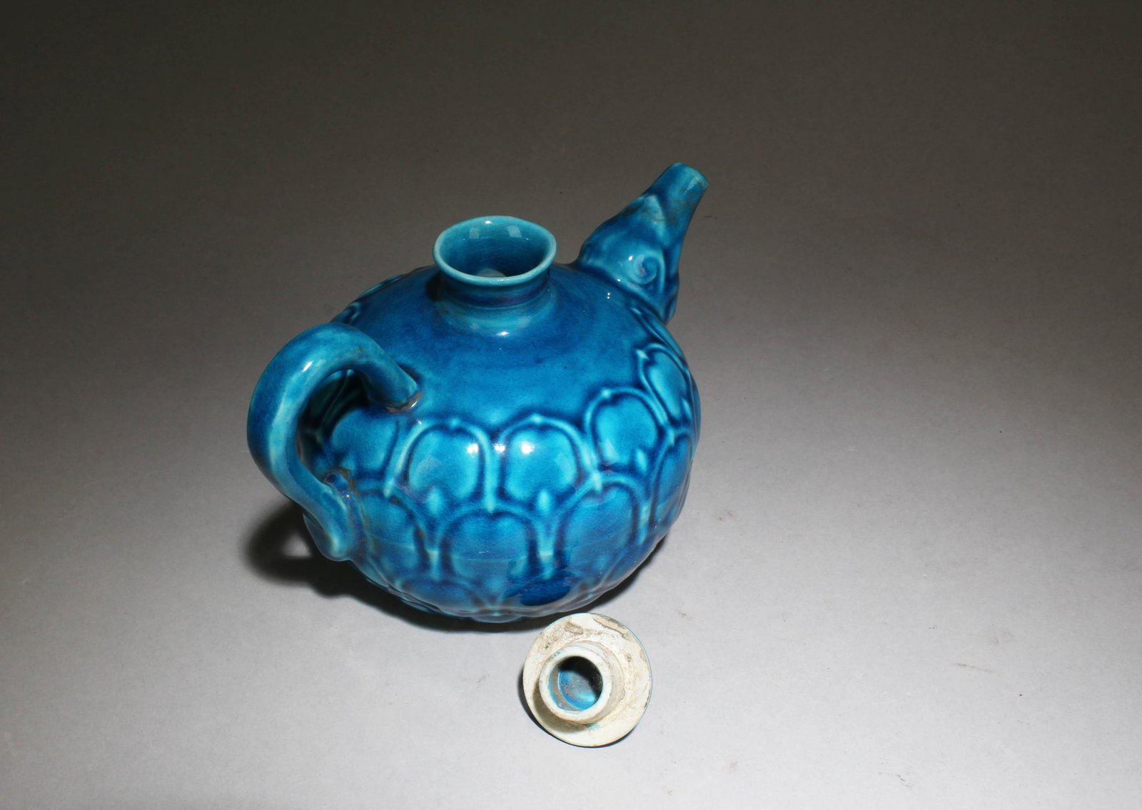 A Blue Glazed Teapot - 6