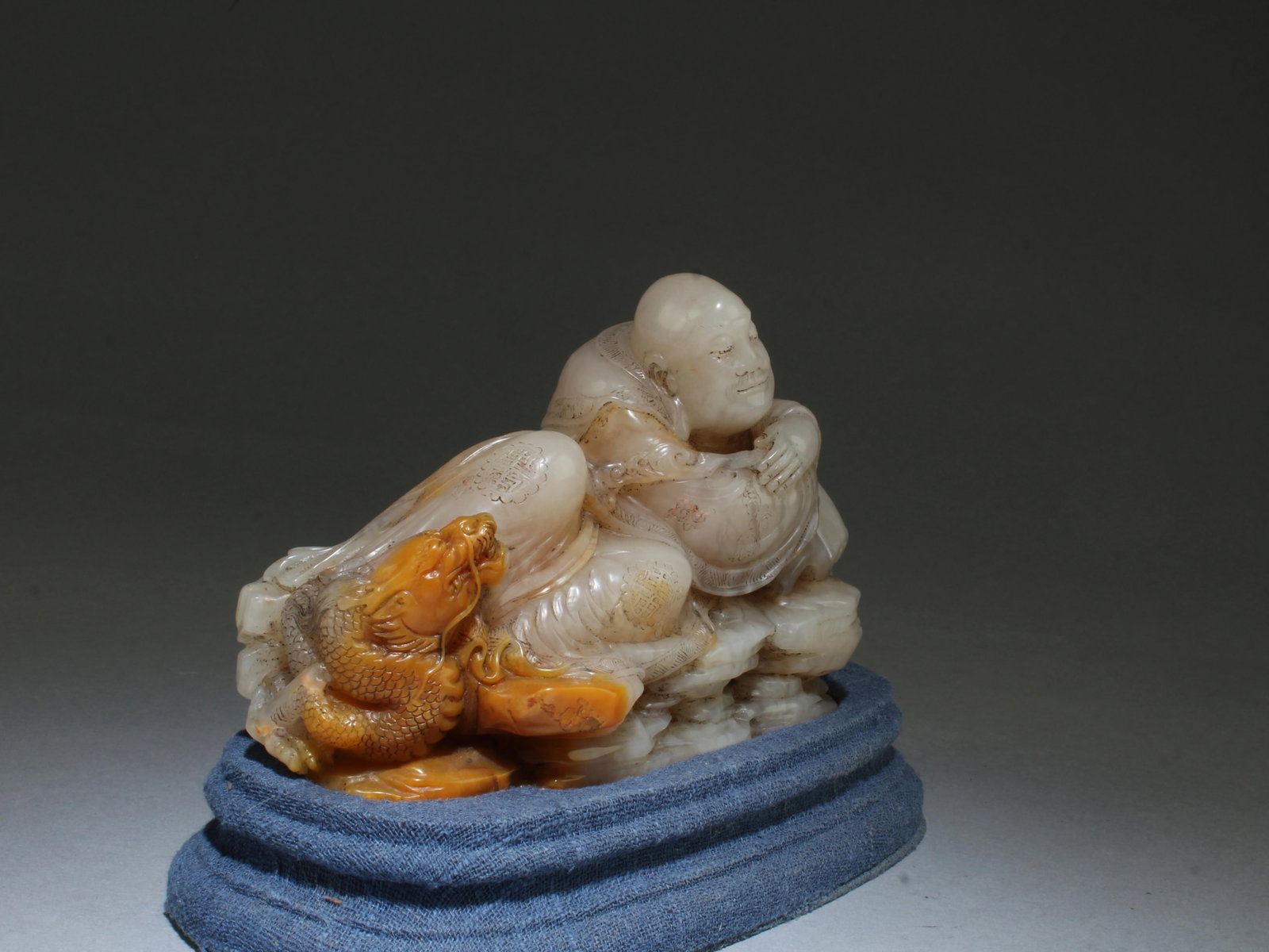 A Carved Soapstone Statue - 2