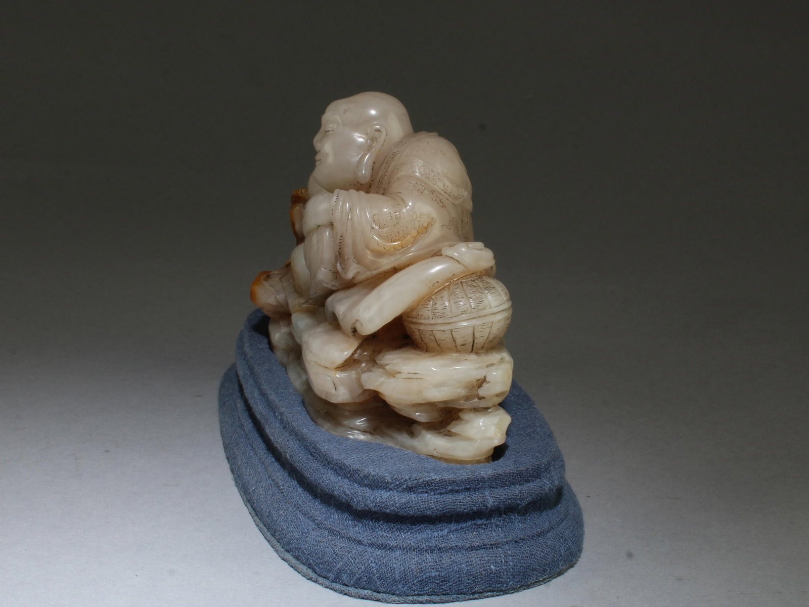 A Carved Soapstone Statue - 4