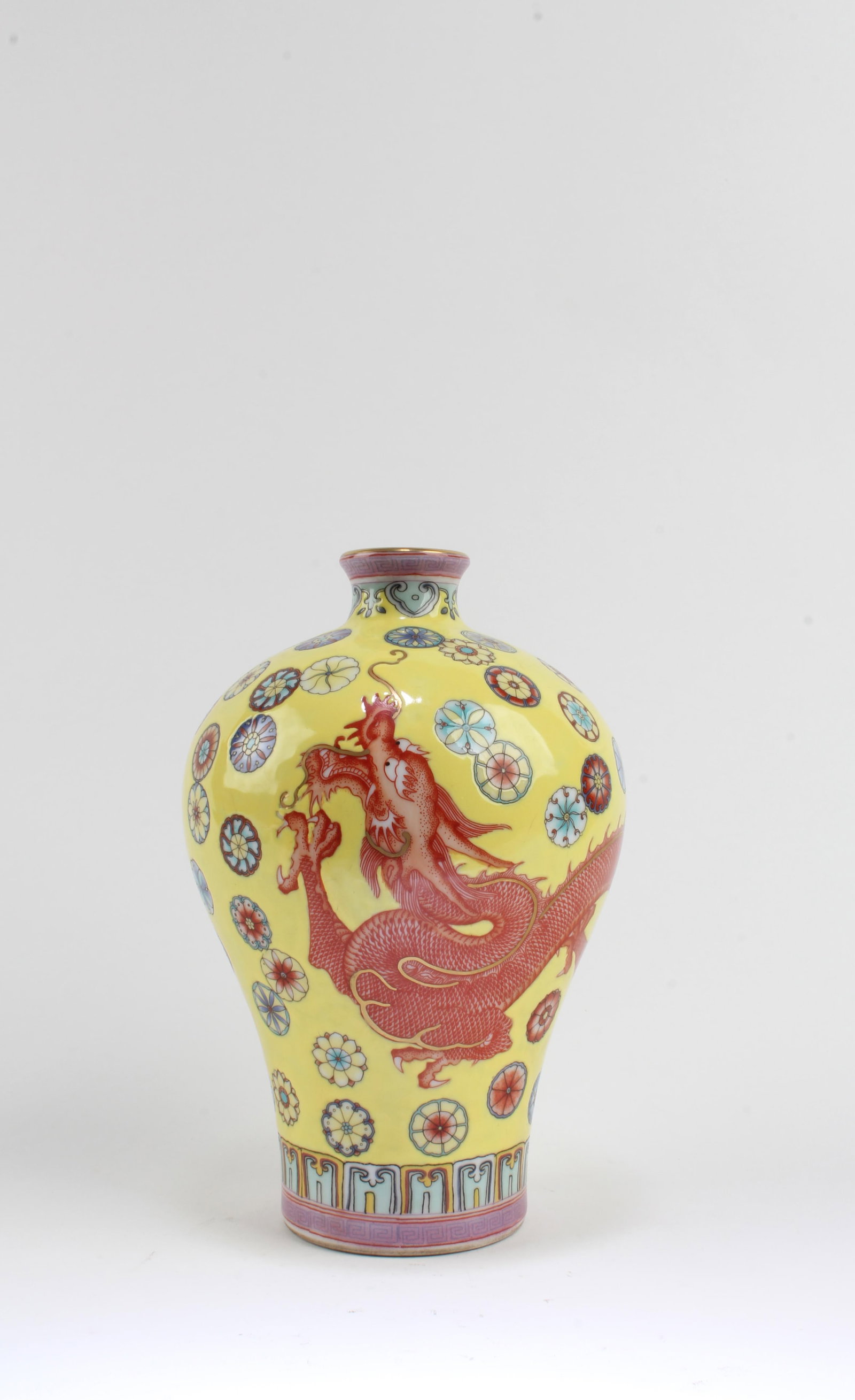 Chinese Famille Jaune Meiping Vase (1 of 6)