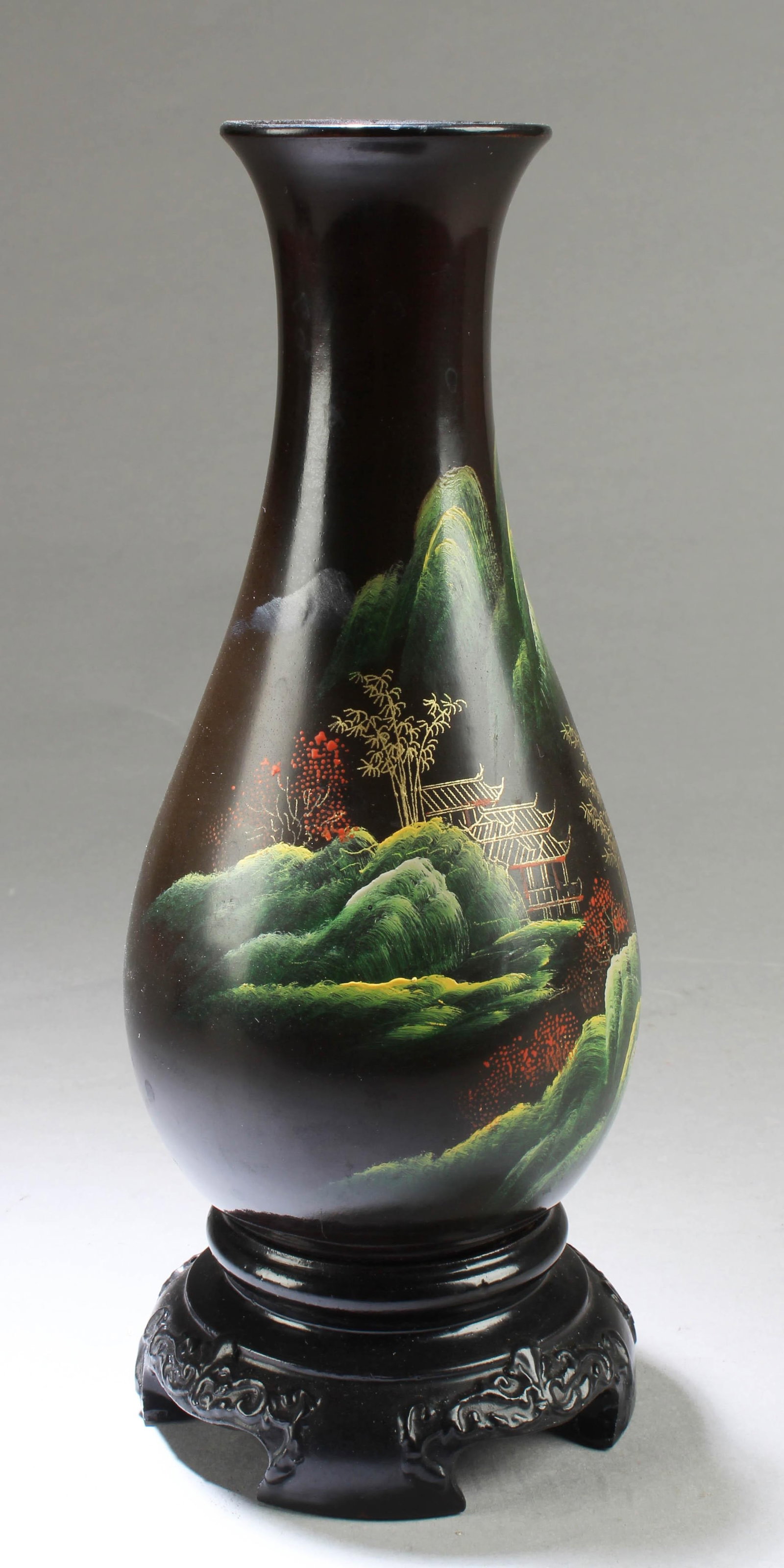 A Vase with Stand: A Vase with Stand. Height: 9.25"