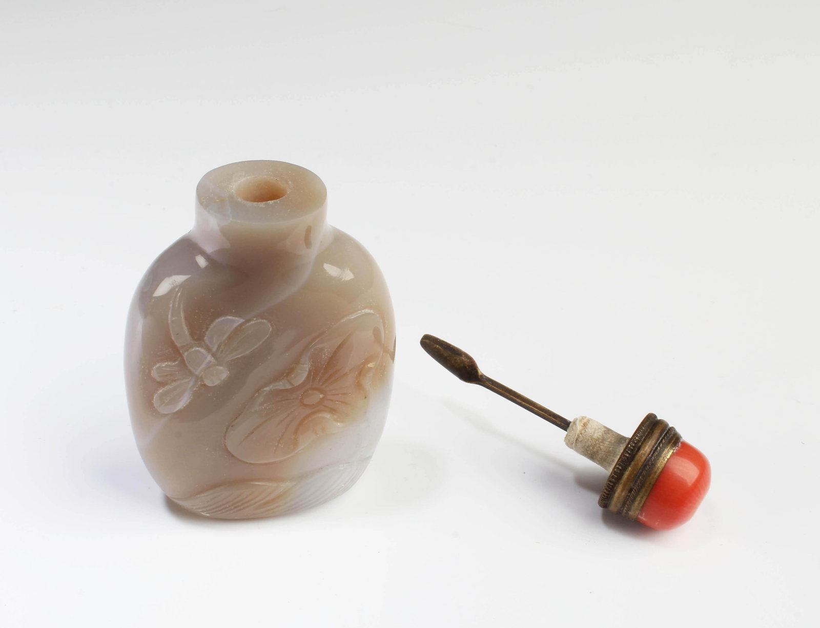 Chinese Agate Snuff Bottle - 5