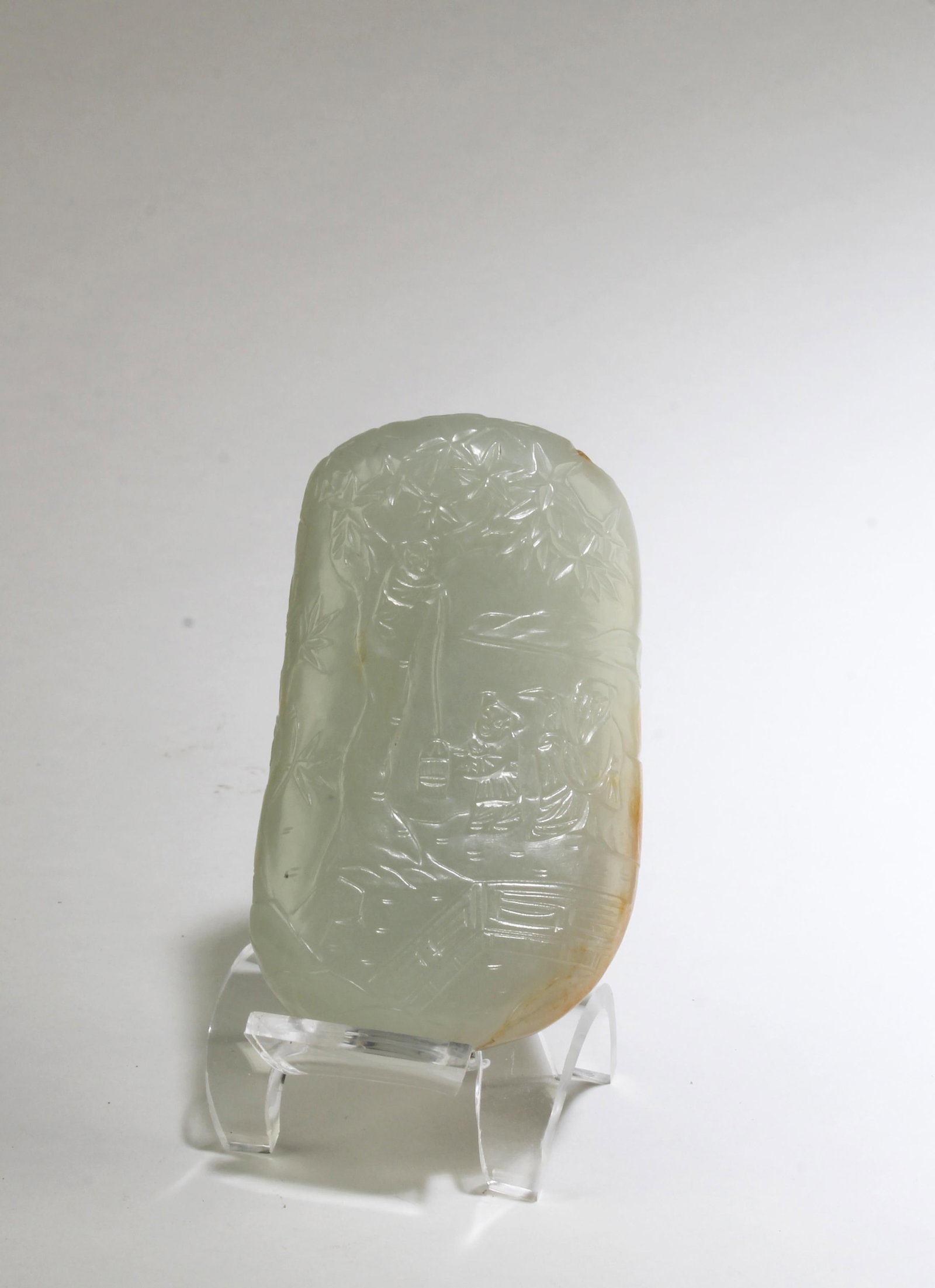A Carved Jade Ornament: A Carved Jade Ornament. Height: 3"