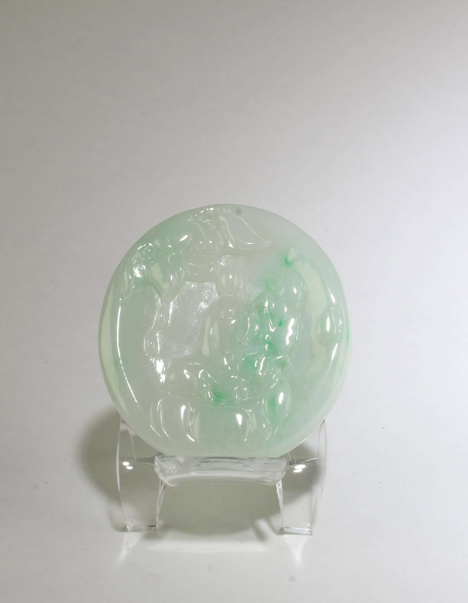 A Carved Jadeite Jade Pendant (1 of 2)