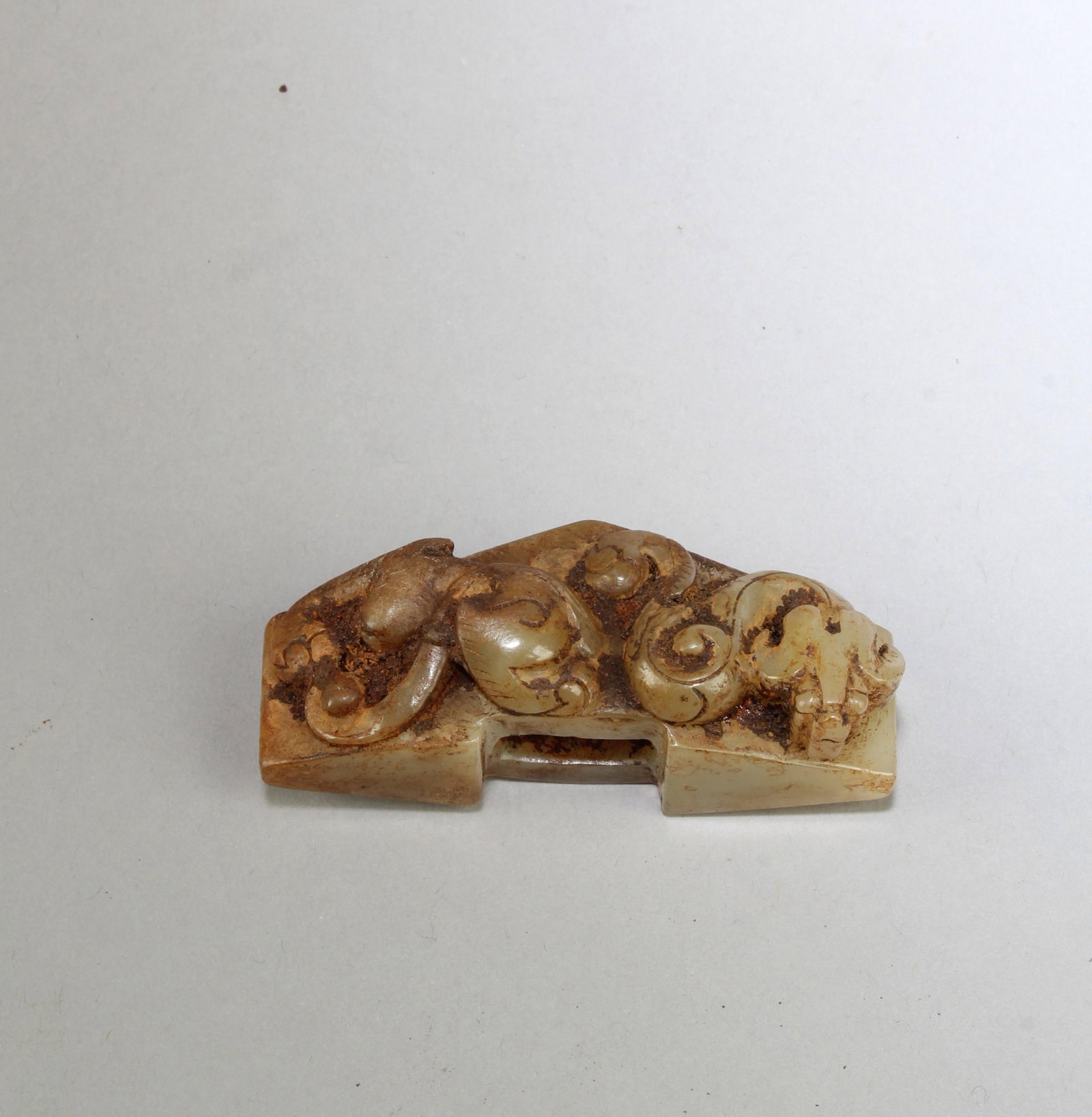 A Carved Jadestone Sword Guard - 2