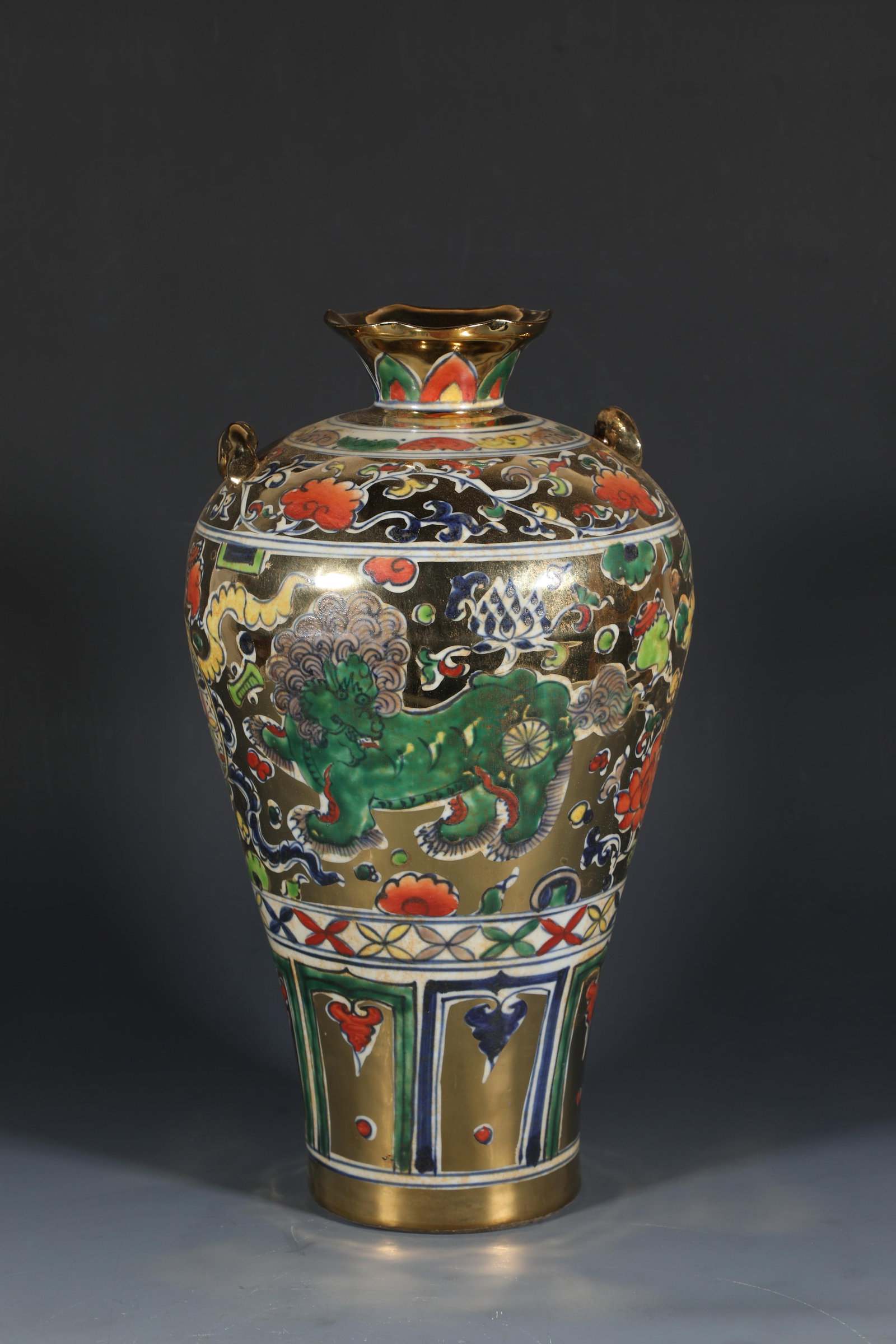 A Porcelain Meiping Vase: A Porcelain Meiping Vase. Seal mark at base. Height: 13"