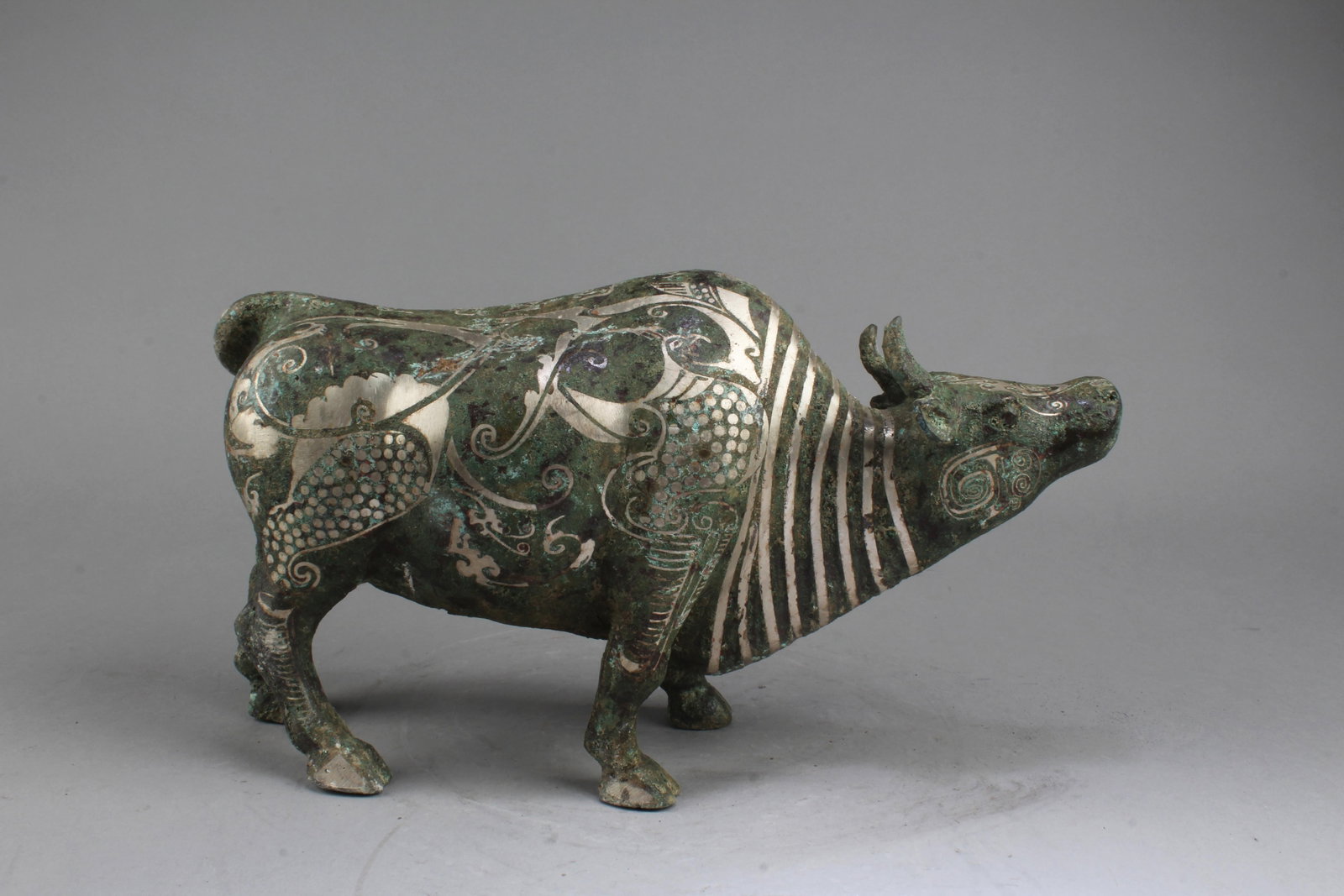 A Bronze Buffalo Figurine: A Bronze Buffalo Figurine. Length: 13.25"