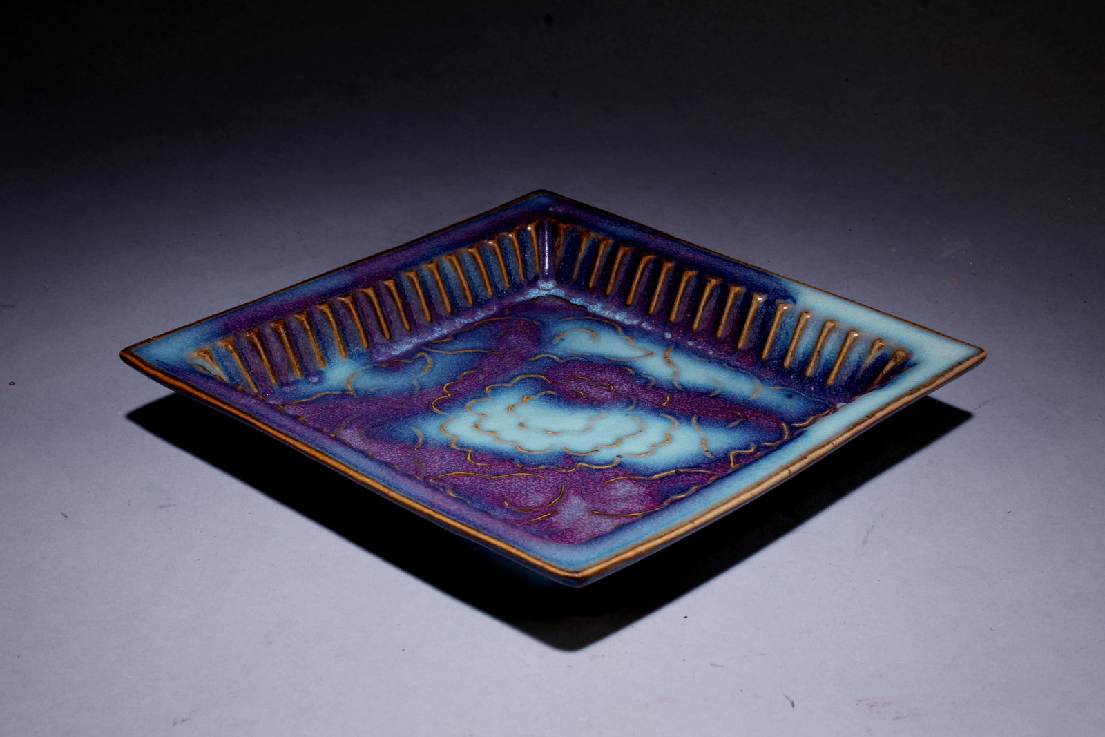 A Jun Ware Square Plate - 4