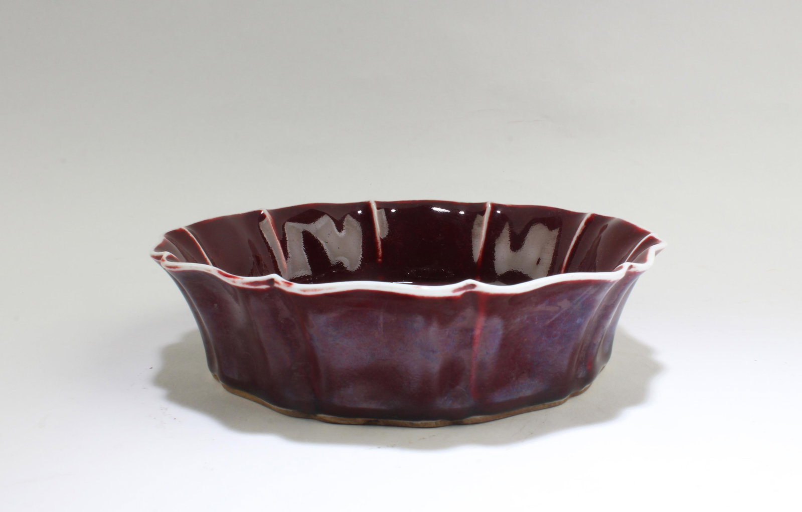 Chinese Ox Blood Porcelain Ink Washer: Chinese Ox Blood Porcelain Ink Washer. 'XuanDe' mark. Diameter: 6.75"