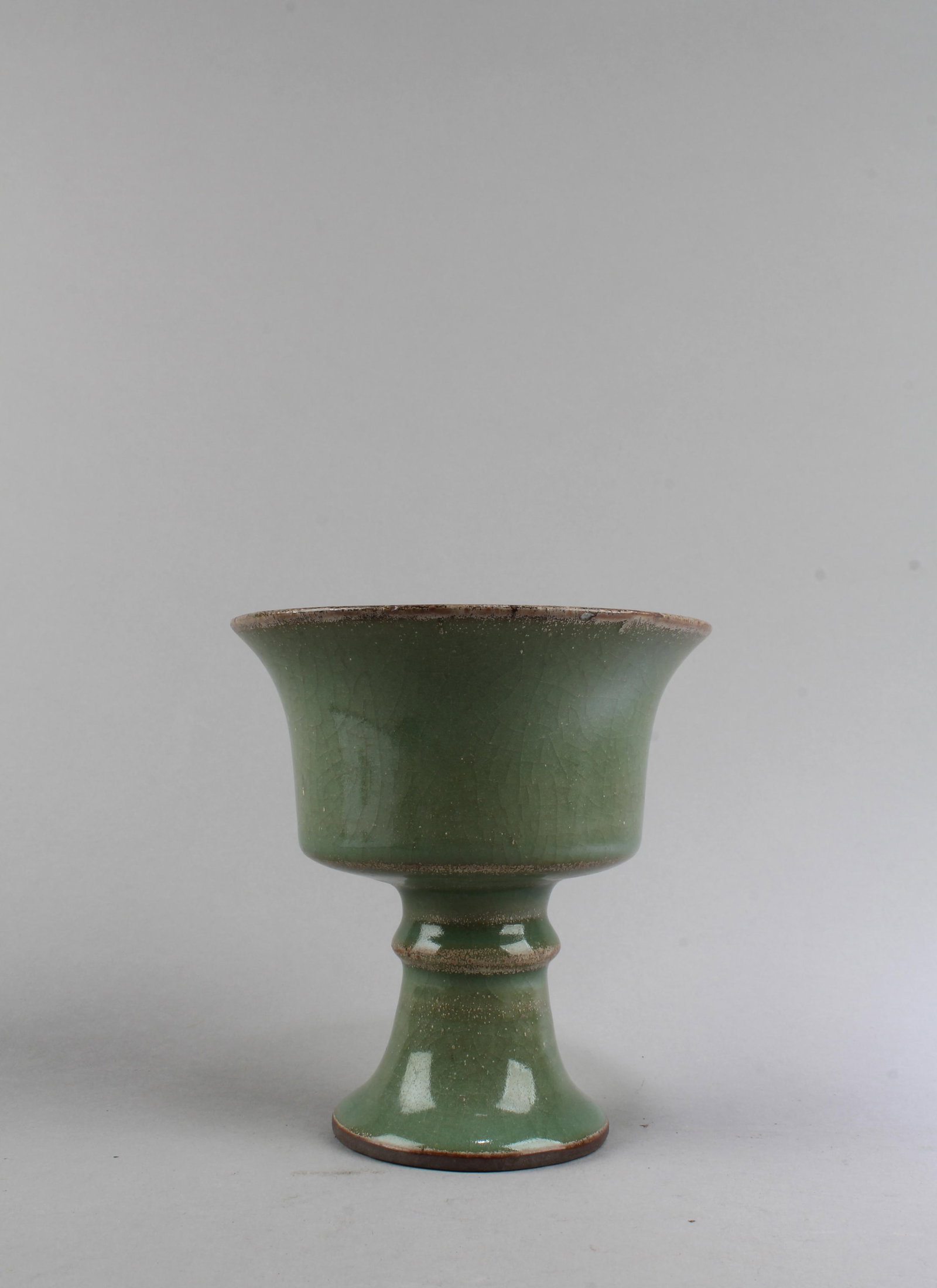 Chinese Celadon Stem Cup - 2