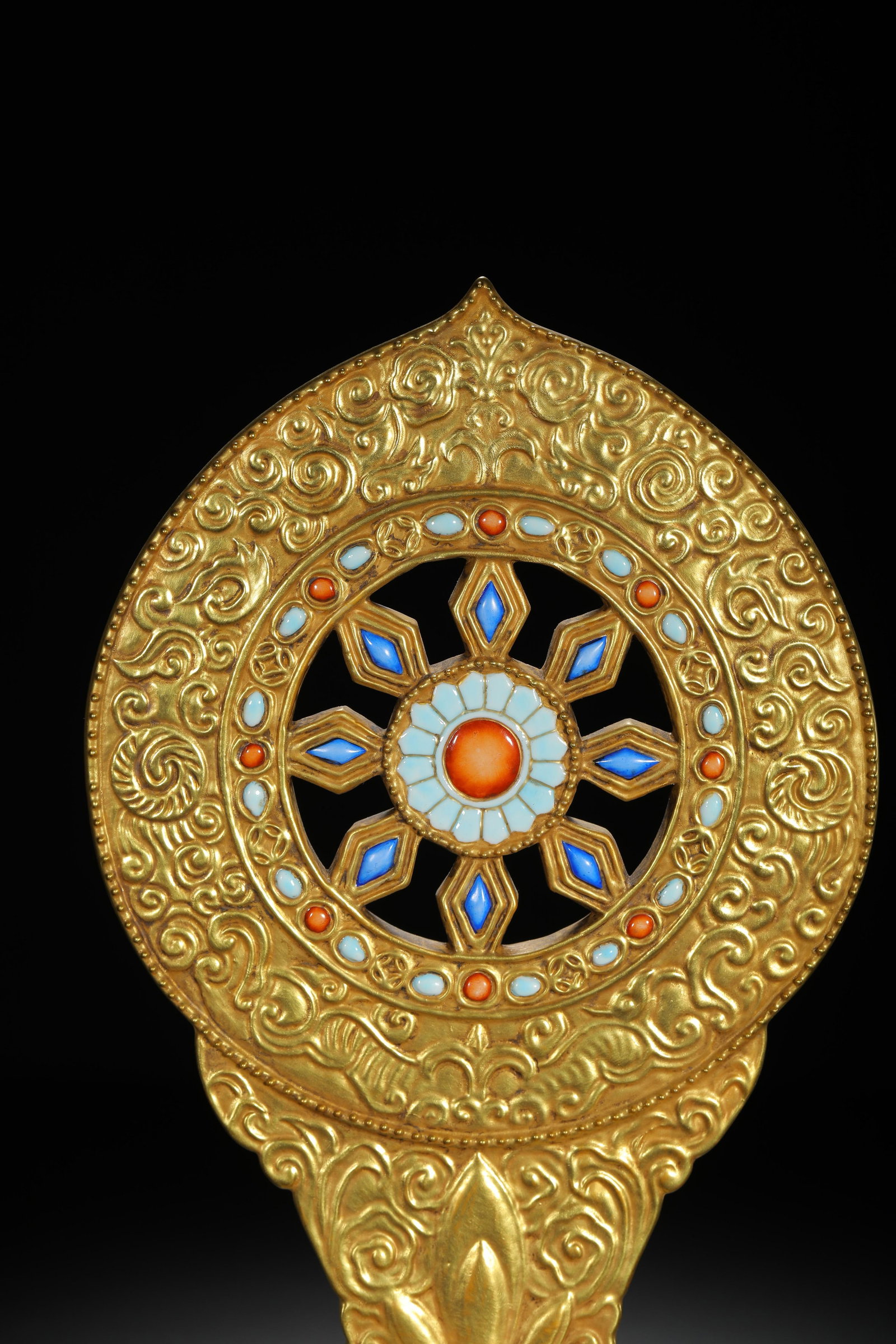 Gilt Dharma Chakra - 2