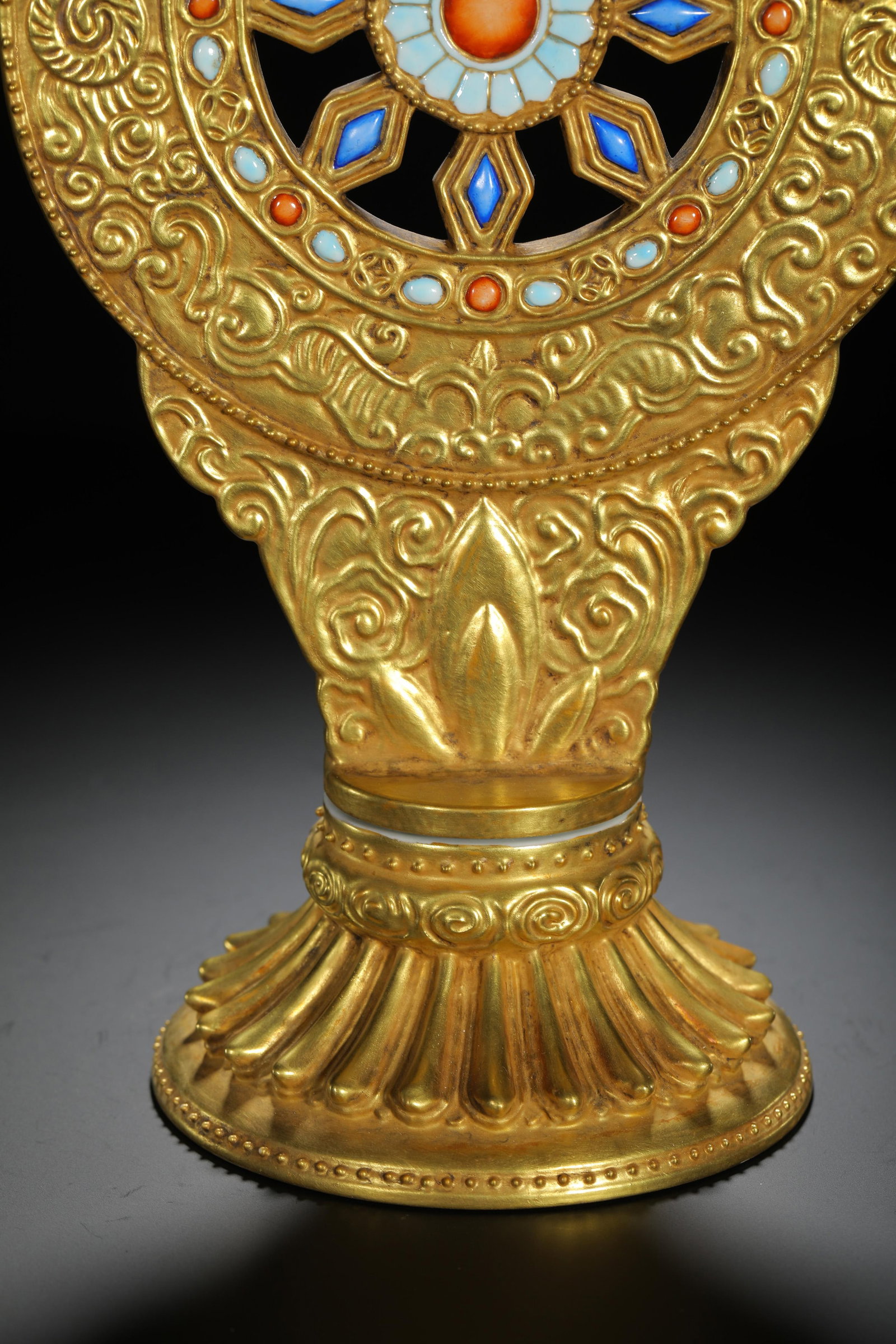 Gilt Dharma Chakra - 3