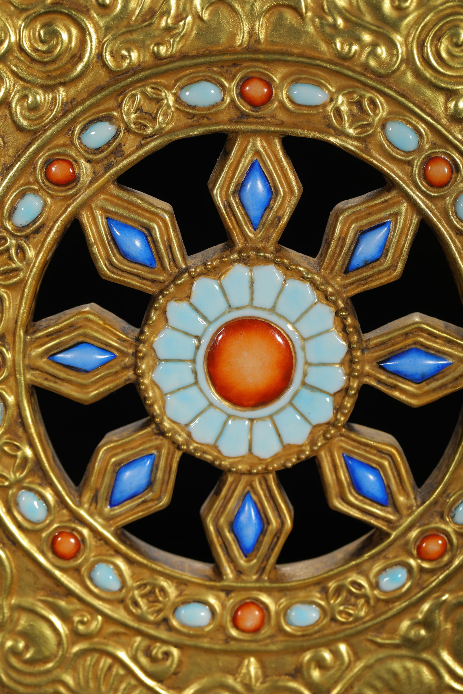 Gilt Dharma Chakra - 4