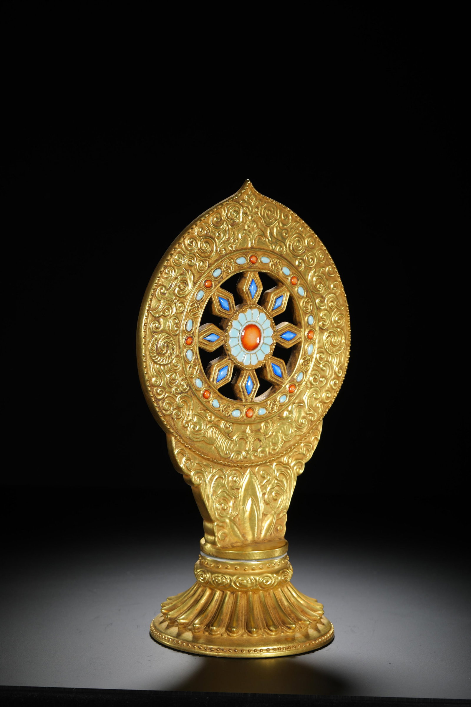 Gilt Dharma Chakra - 5