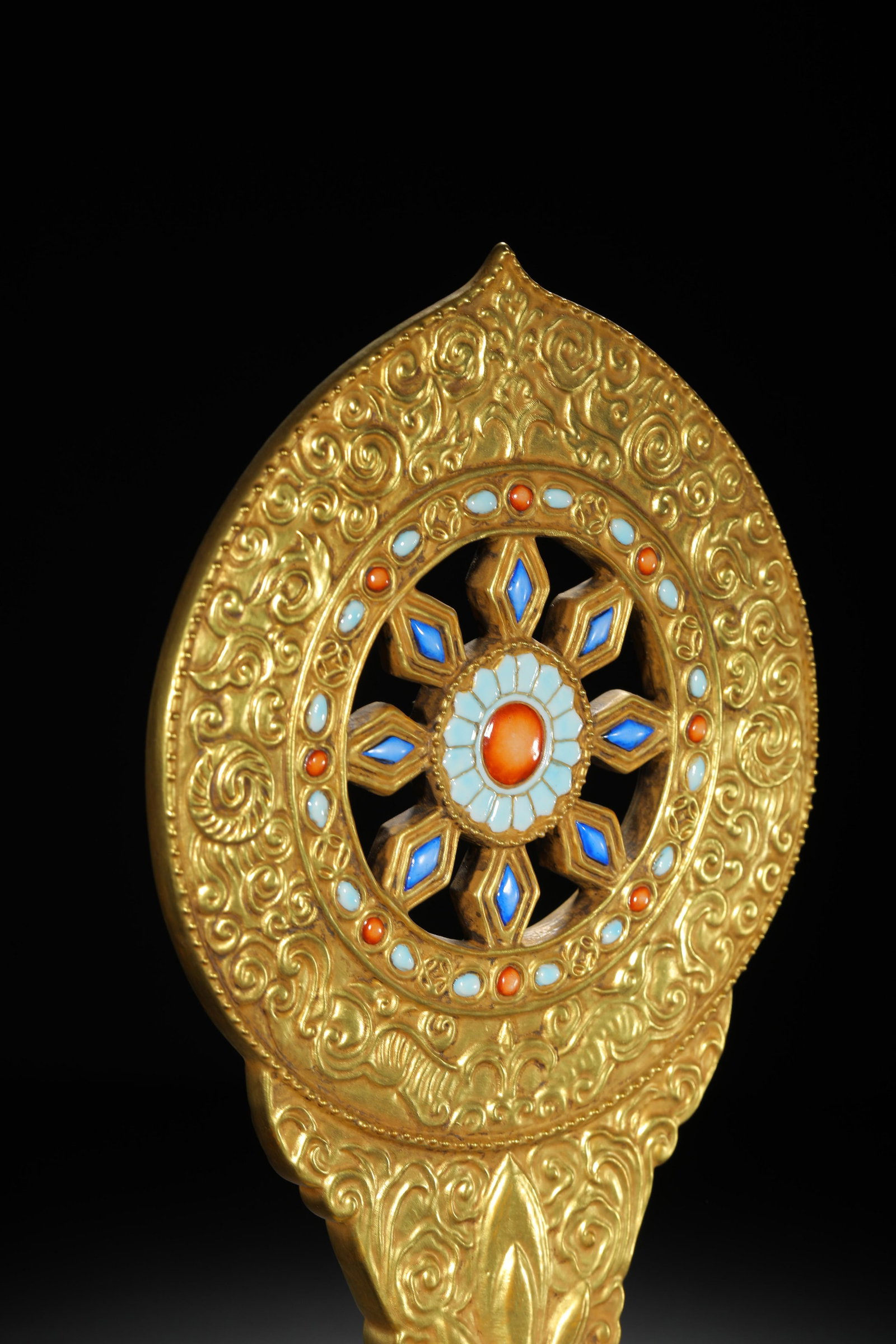 Gilt Dharma Chakra - 6