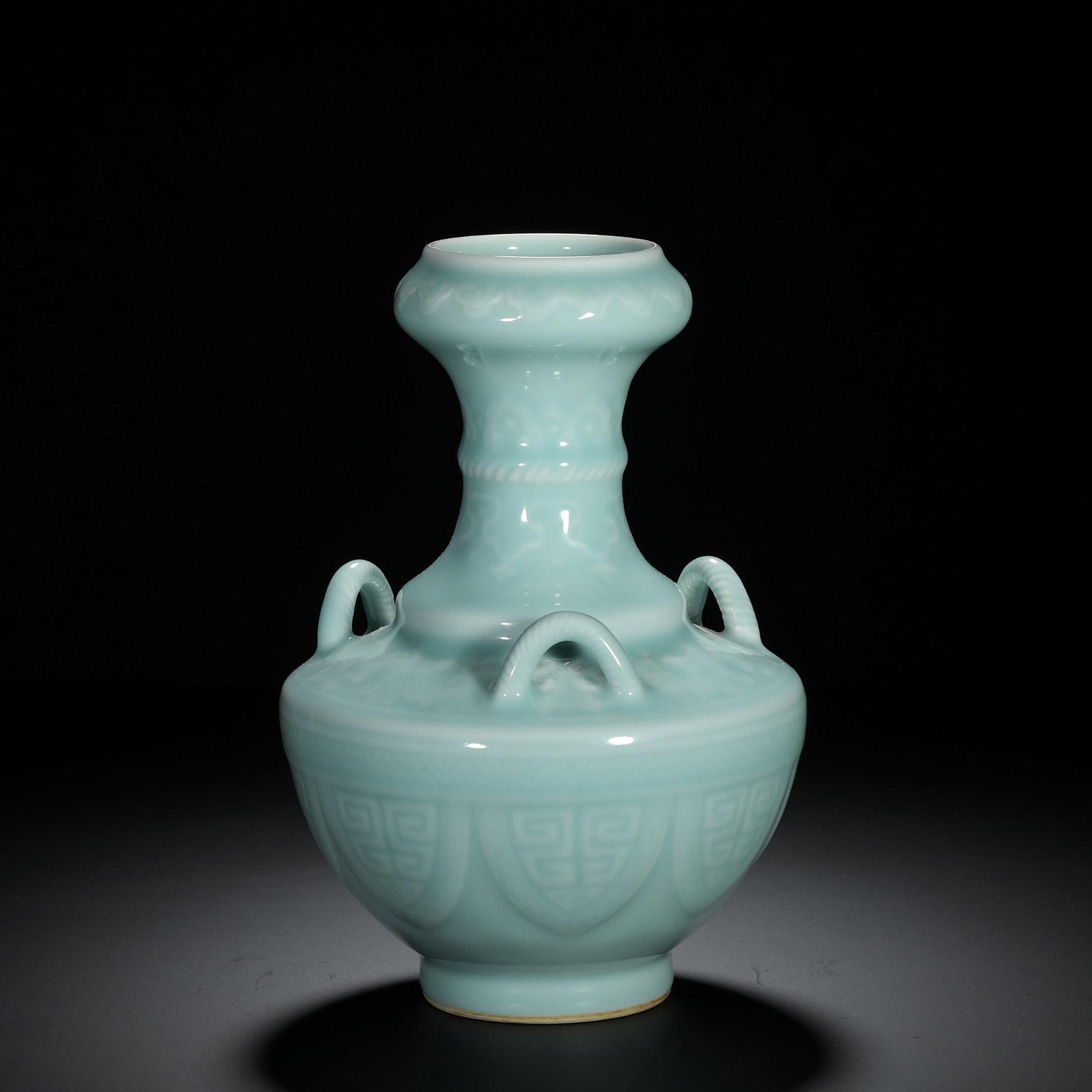 Green-Glazed Cord-Pattern Vase (1 of 9)