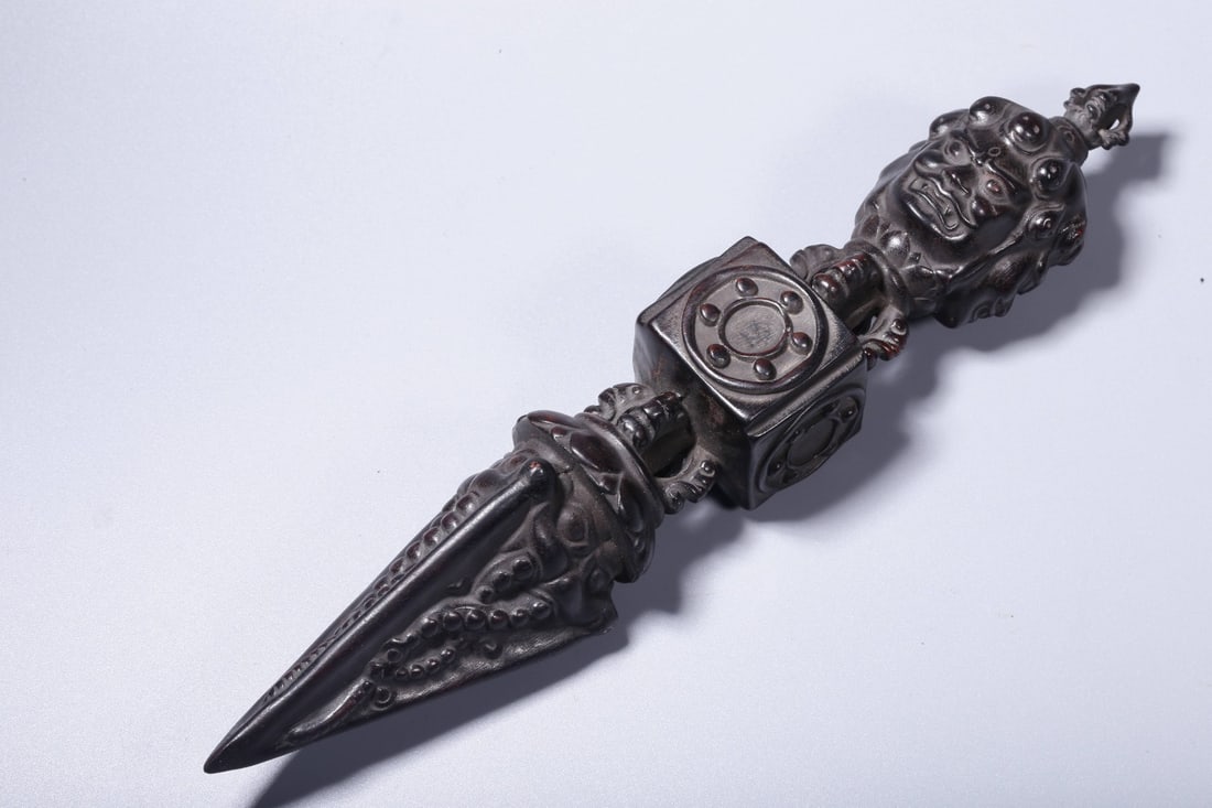 A Zitan Wood Vajra Sculpture (1 of 7)