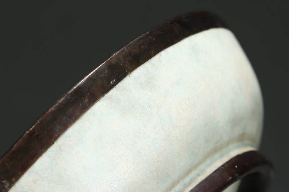 A Ru Ware Silver-Mounted Washer - 8