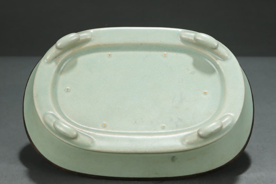 A Ru Ware Silver-Mounted Washer - 9