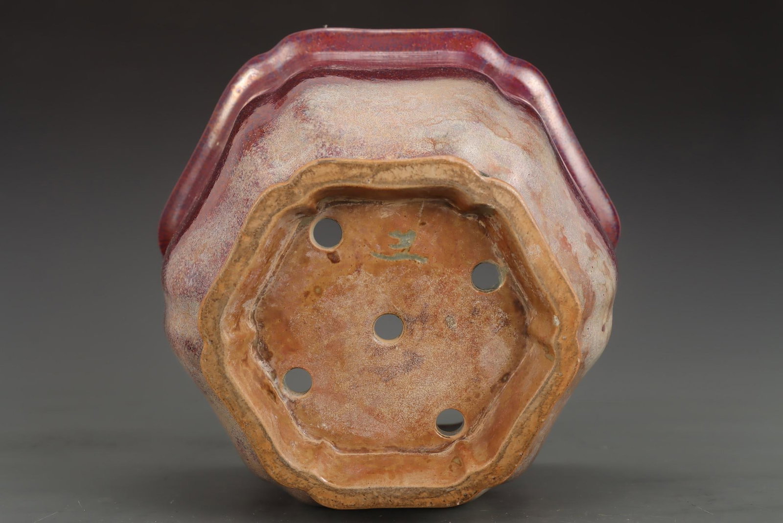 A Jun Ware Flowerpot Set - 7