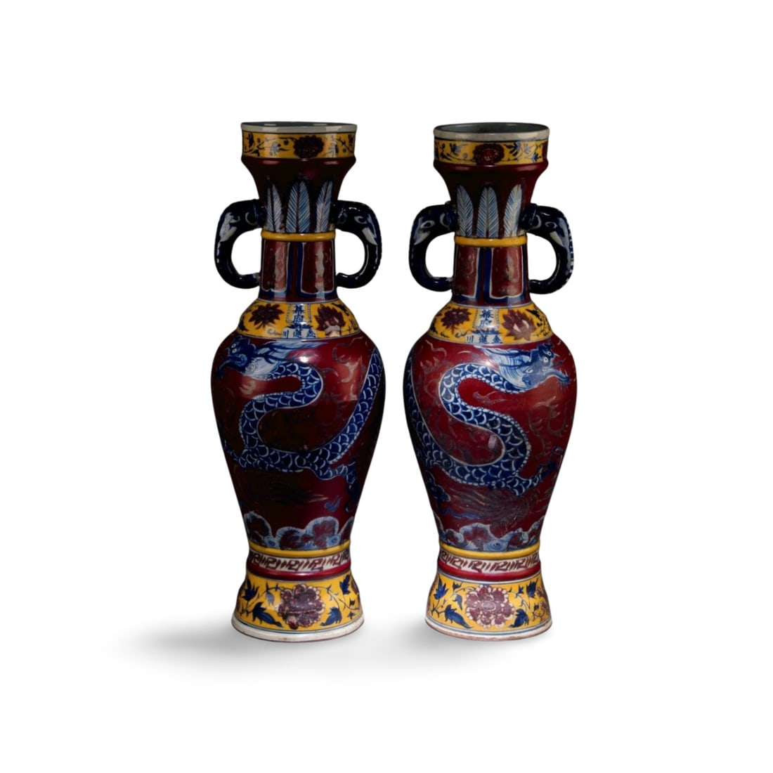 A Pair of Multi-Colored Vases (1 of 7)