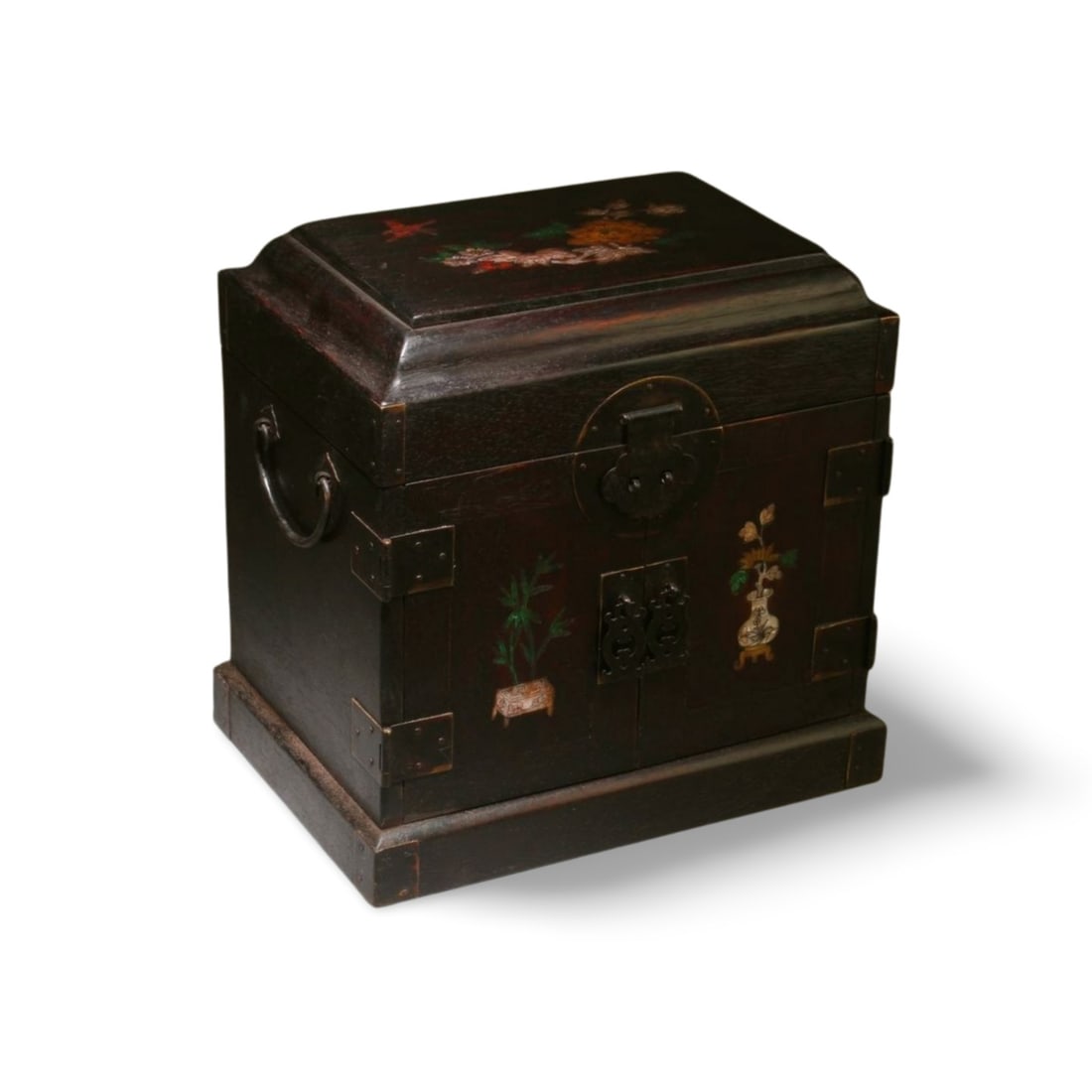 A Hardwood Cabinet Box: A Hardwood Cabinet Box. Dimensions: 10" x 10" x 7.25".