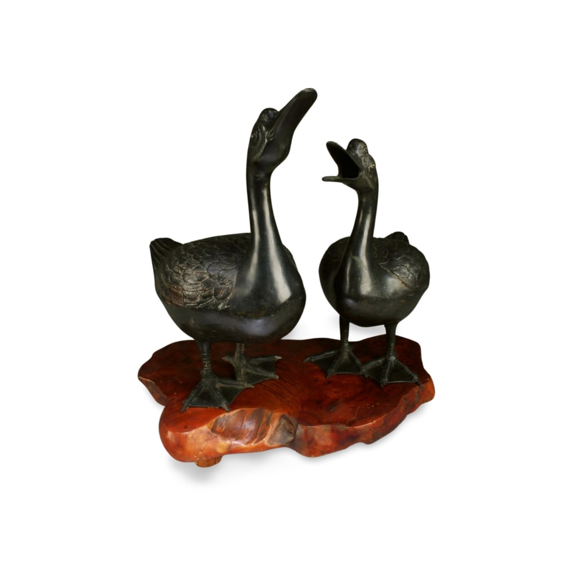 Two Bronze Duck Statues - 4