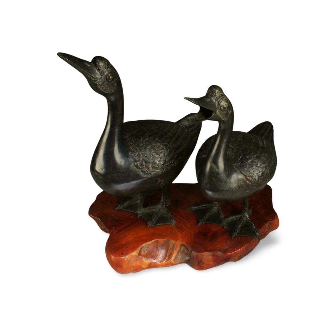 Two Bronze Duck Statues - 5