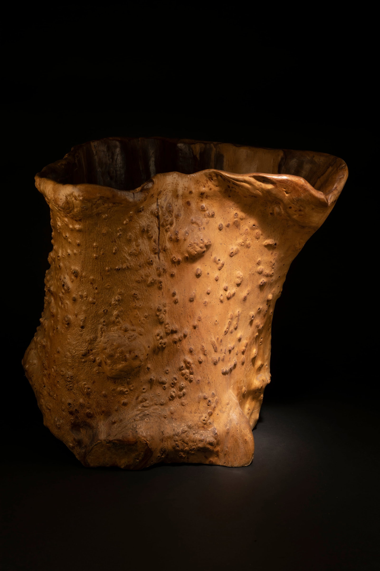 A Massive Carved Wooden Brushpot (1 of 8)