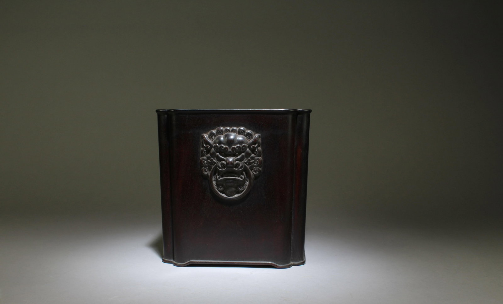 A Caved Wooden Brushpot (1 of 5)