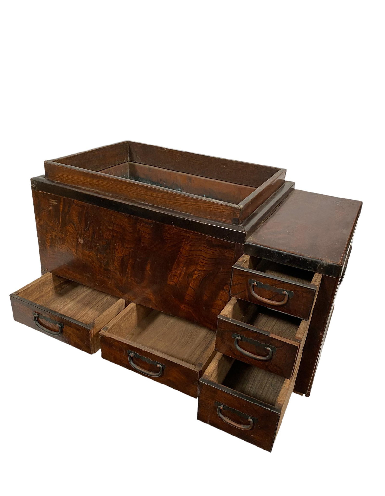 A Wooden Warmer: A Wooden Warmer, with drawers. Length: 26.2" Height: 13" Width: 14.25"